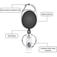 thumbnail image 5 of Viaky 12-Pack Retractable Badge Holder Black, ID Card Holders with Carabiner Belt Clip Convenient, 5 of 9