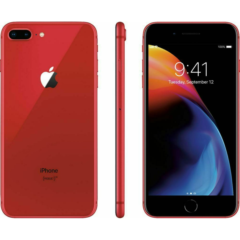 Refurbished Apple iPhone 8 Plus 64GB, Red - Verizon GSM Unlocked - Walmart.com - Walmart.com