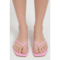 thumbnail image 4 of Berness Women’s Flip Flop Sandals – Square Toe Thong Slides, Lightweight Cushioned Flat Summer Sandals, Casual Beach Slip-On Shoes JAYLA Light Pink 9, 4 of 4