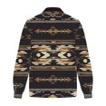 thumbnail image 3 of BiZtdJrK Western Jackets for Men Aztec Vintage Print Jackets Fleece Lined Long Sleeve Coats Casual Zipper Winter Warm Jacket Coats Clearance Items Black XXL, 3 of 5