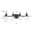 thumbnail image 3 of CHLOE Adair Transitional 4 Light Oil Rubbed Bronze Bath Vanity Fixture 30" Wide, 3 of 9