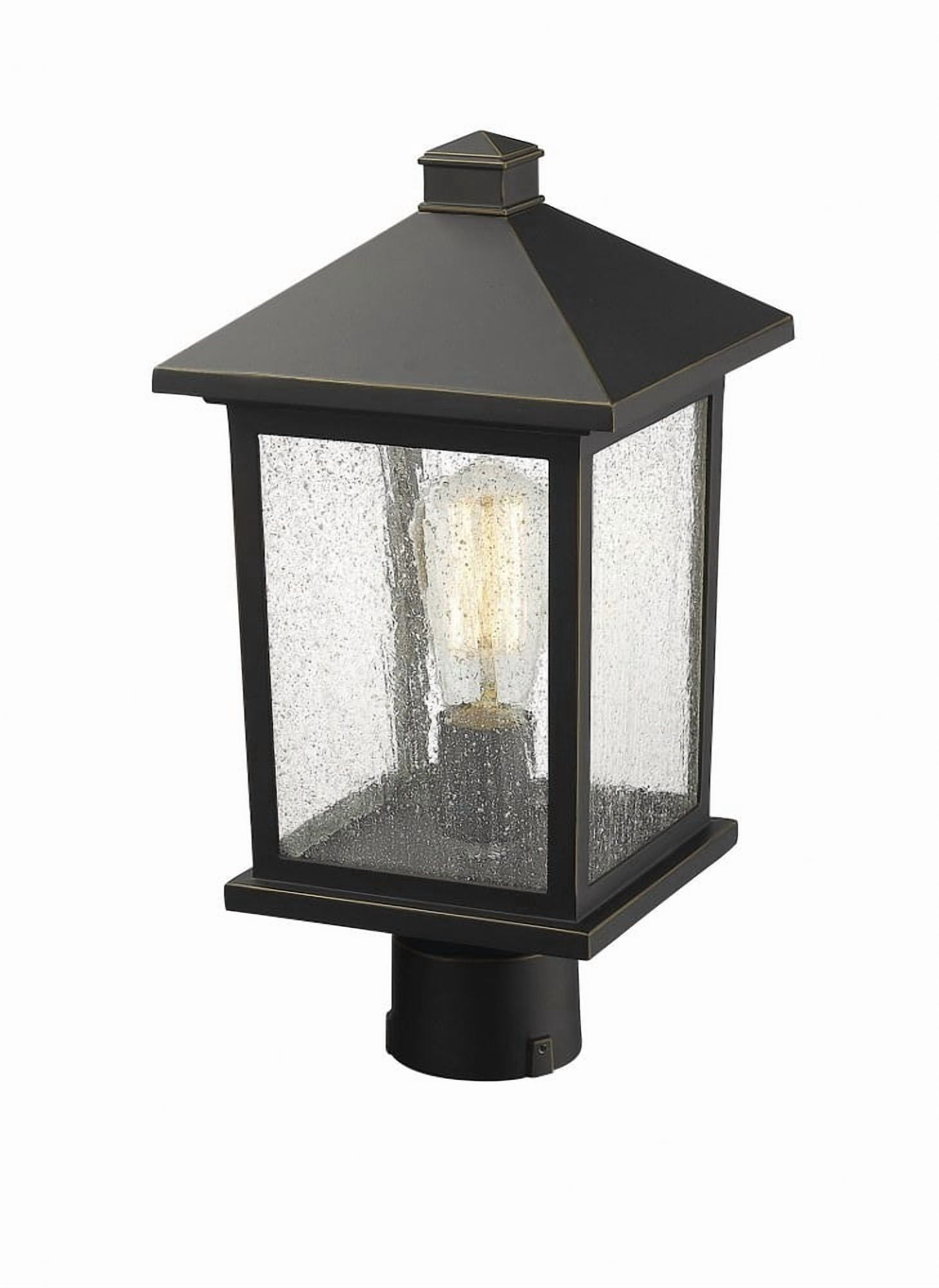 1 Light Outdoor Post Mount Lantern In Seaside Style 8 Inches Wide By 16 Inches High-Oil Rubbed Bronze Finish Z-Lite 531Phmr-Orb