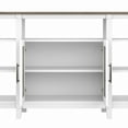 thumbnail image 3 of Bush Furniture Key West Tall TV Stand with 2 Bookcases, Pure White & Shiplap Gray, 3 of 7
