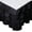 Pitch Black, variant on Elegant Comfort Leila Collection Multi-Ruffle Bed Skirt, 1500 Thread Count, Easy Fit Dust Ruffle, 15 inch Drop, Wrinkle and Stain Resistant, MultiRuffle, King, Pitch Black