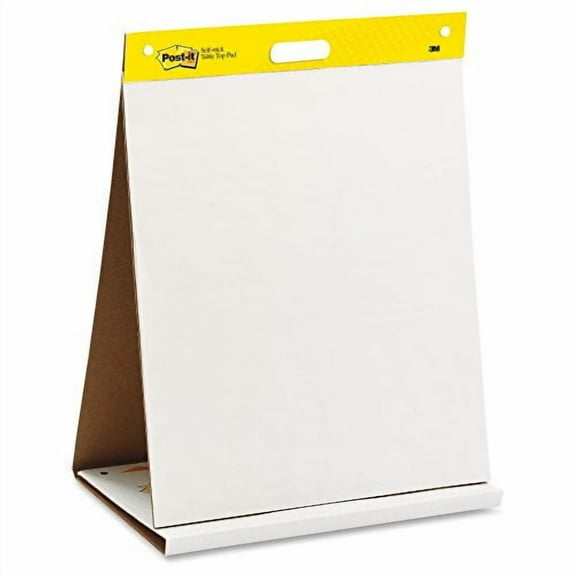 3M Tabletop Easel Pad, Super Sticky, 20 Sht, 20"x23", Plain WE (MMM563R)
