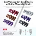 thumbnail image 6 of modelones Cat Eye Gel Nail Polish Set, 6 Colors Holographic 9D Cat Eye Glitter Gel Polish Black Red Purple Blue Silver Brown Nail Gel Polish with Magnet Soak Off Led Mani Nail Art Gel DIY Salon Gift, 6 of 9