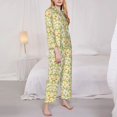 thumbnail image 3 of Balery Frogs And Botanical Conjunto de Pijama con Estampado para Mujer, Conjunto de Dos Piezas con Manga Larga, Ropa de Dormir Suave con Bolsillos, Pijamas Cómodos-Large, 3 of 7