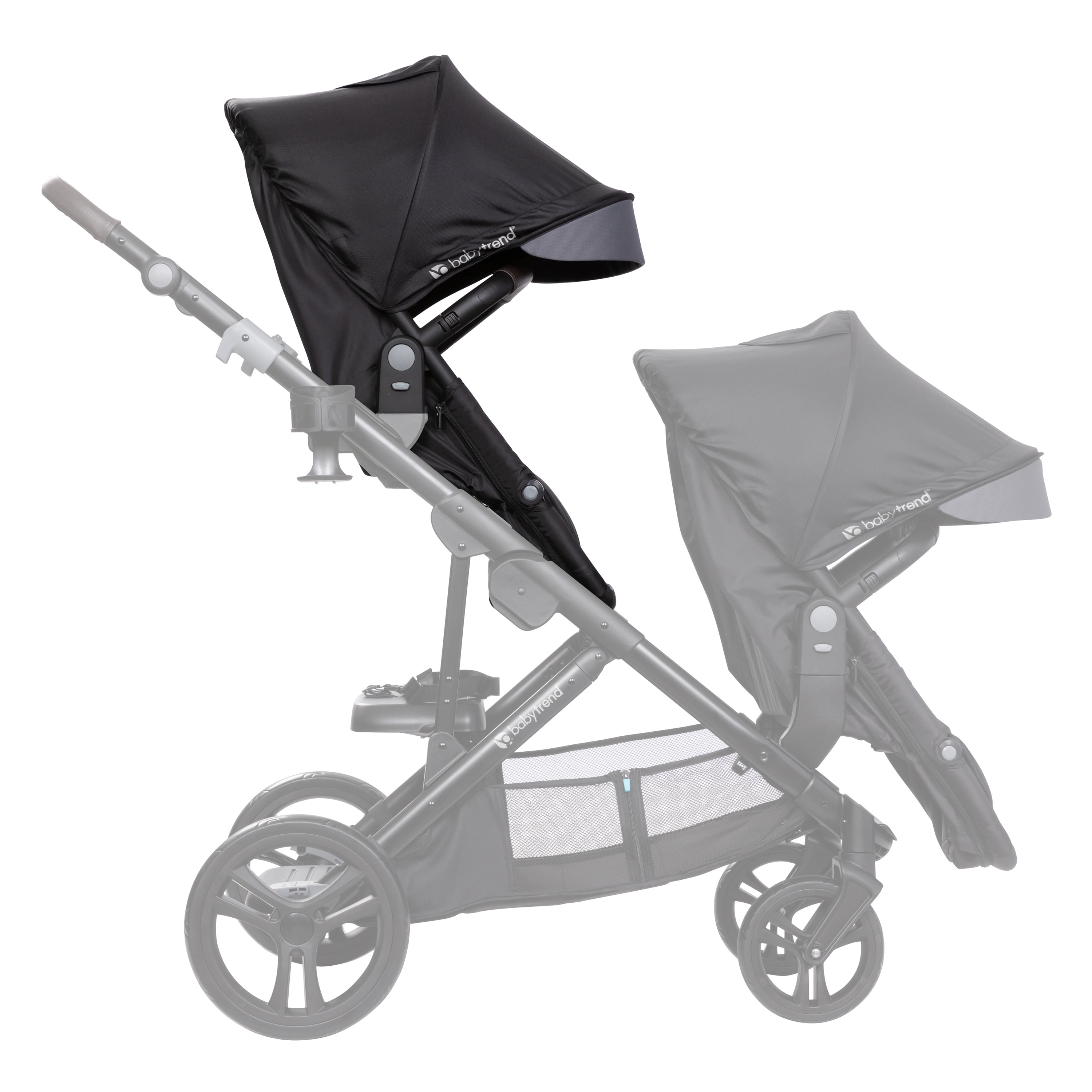 Baby Trend Second Seat for Morph Single to Double Stroller, Dash Black