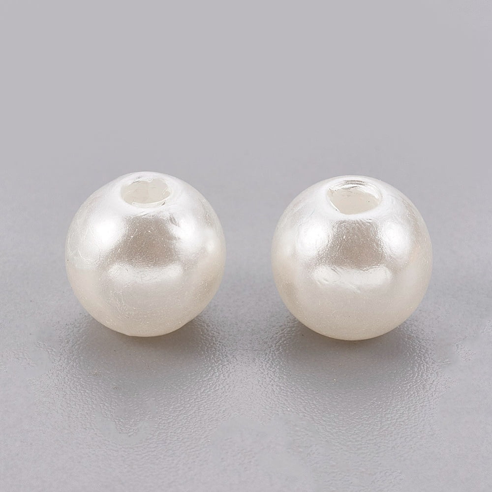 Plastic Imitation Pearl Beads Round Old Lace 3mm Hole: 1.2mm about 30000pcs/500g