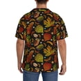 thumbnail image 3 of Vsdgher Vintage Autumn Plants Butterfly Men's Cuban Shirt, Hawaiian Shirts, Business Casual Button Down Shirts, Short Sleeve Shirt-3X-Large, 3 of 5