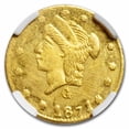 thumbnail image 2 of 1871 Liberty Round 25 Cent Gold MS-62 NGC (BG-838), 2 of 3