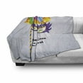 thumbnail image 3 of Mardi Gras Soft Flannel Fleece Throw Blanket, Mardi Gras Carnival Inscription with Traditional Party Clown Costume Hat, Cozy Plush for Indoor and Outdoor Use, 60" x 80", Multicolor, by Ambesonne, 3 of 6