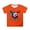 Orange, variant on Girls Casual Short Sleeve T-Shirt with Ice Baseball Print, Comfortable Loose-Fit Top for Everyday Wear and Sports