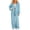 Blue, variant on Szluipve 2 Piece Sets for Women Zip‑Up Hoodie 2 Piece Loungewear Set Drawstring Full Zip Hooded Jacket & Elastic Waist Wide Leg Pants Casual Tracksuit Outfit with Pockets Yellow S