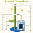 thumbnail image 3 of Demi Bonn 34" Cute Cat Tree Kitten Cat Tower for Indoor Cat Condo Sisal Scratching Posts with Jump Platform Cat Furniture Activity Center Play House, Blue, 3 of 8