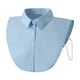 thumbnail image 4 of Blusa de camisa de imitación de cuello con cuello puntiagudo decorativo para mujer Azul, 4 of 9