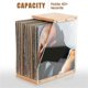 thumbnail image 3 of Record Storage Holder Solid Wood Display Rack Holds 40+ Album Desktop Organizer Stand for Books Magzines Files, 3 of 5