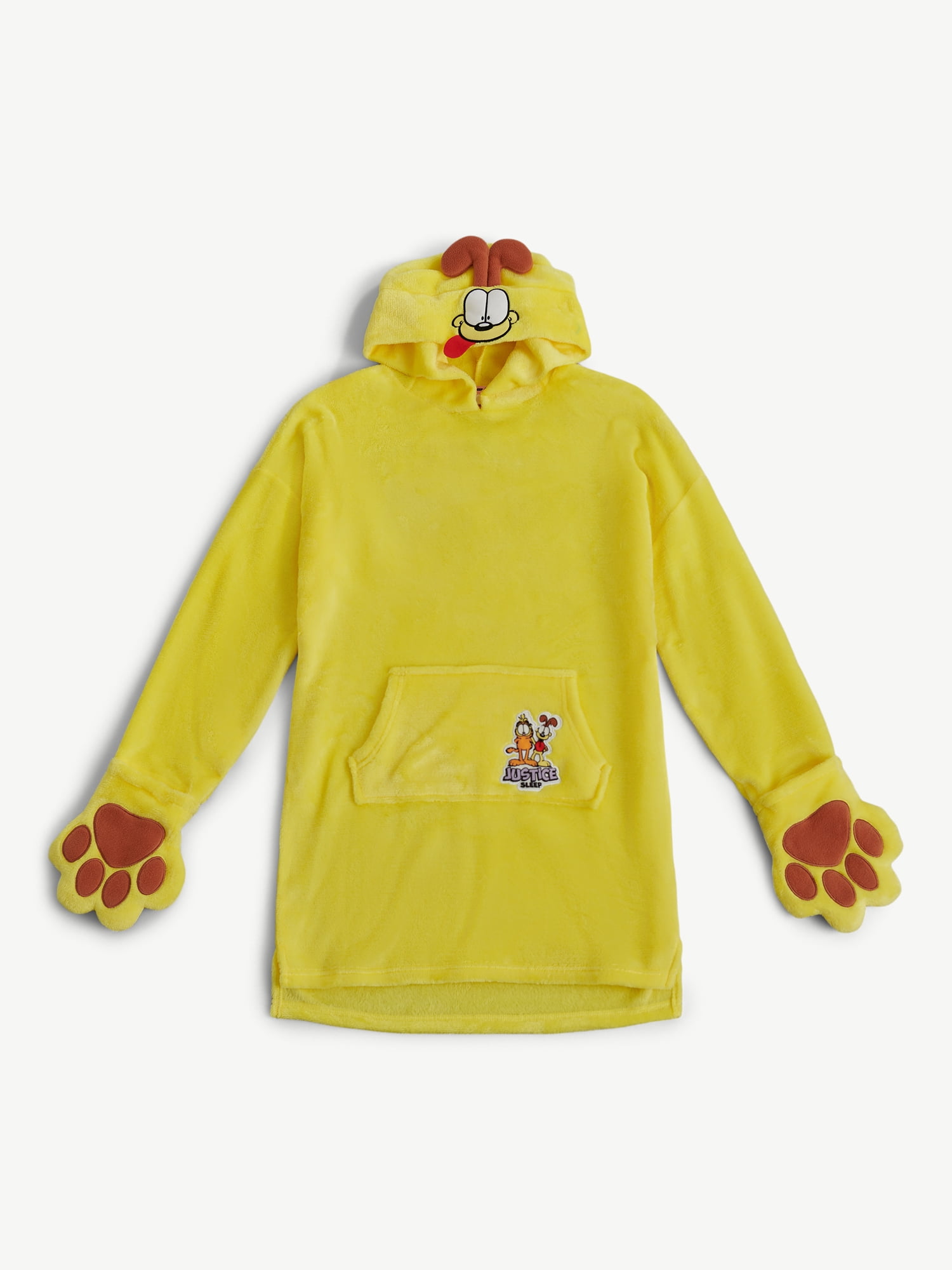 Justice Girls Long Sleeve Hooded Sleeper, Sizes S/M to L/XL