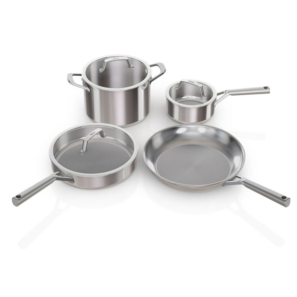 Juego de utensilios de cocina Ninja EverClad de acero inoxidable de 7 piezas
