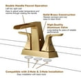 thumbnail image 6 of Boyel Living Brushed Gold Bathroom Faucet, 2 Handle Bathroom Sink Faucet with Pop-up Drain, Faucet for Bathroom Sink, 6 of 9
