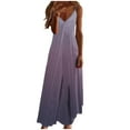 thumbnail image 1 of Swstbby Liquidation d'Économies d'Été! Robe d'Été pour Femmes, Robes d'Été pour Femmes Imprimé Sans Manches Col Rond Robe Décontractée Robes Violet TTTG, 1 of 5