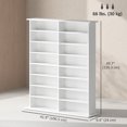 thumbnail image 3 of HOMCOM Media Storage Cabinet 8-Tier DVD Shelf with Adjustable Shelves White, 3 of 10
