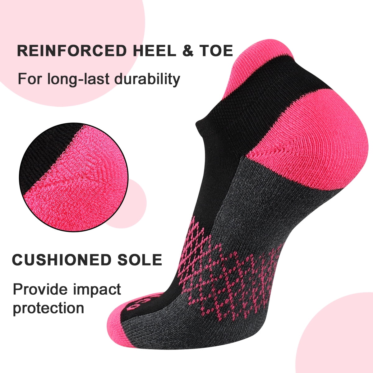 Versatile and practical, these socks are suitable for a variety of occasions, including casual wear, sports, running, work, and more. The package includes 6 pairs, offering unbeatable value for your money. Designed to fit women's shoe sizes 6-10, these socks are made of a soft and stretchy blend of 96% polyester and 4% spandex. They can be easily maintained by either machine washing or hand washing in a wash bag and can be tumble dried or air dried. Rest assured that COOPLUS is dedicated to providing high-quality products and excellent customer service, ensuring a hassle-free shopping experience for you. Elevate your sock game with these top-notch athletic ankle socks today.