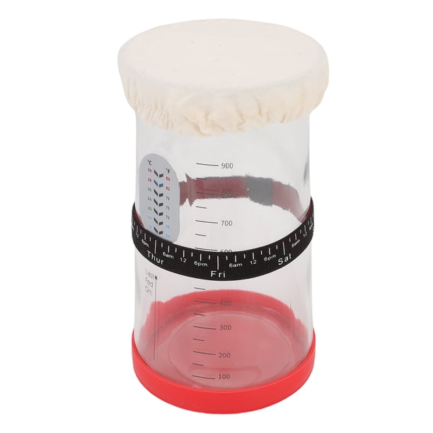 Kit De Inicio De Masa Madre, Tarro De Inicio De Masa Madre De 1200 Ml, Apertura Compacta En Forma De Embudo Multiusos Para El Hogar