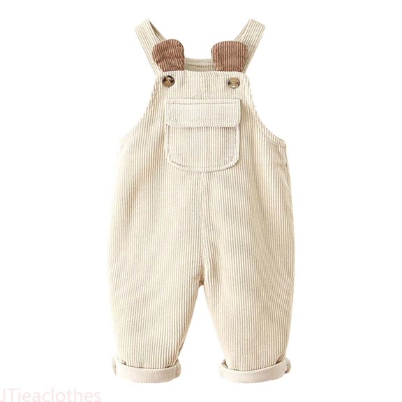 JTieaclothes Boys Corduroy Overalls Dungarees For Toddlers Soft And Comfortable Overall Pants With Adjustable Straps For Casual,Boys Pants Sizes 18-24 Months