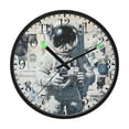thumbnail image 2 of Voice Activated Clock with Glow Light 12 Inch Large Silent Wall Clock Battery Operated for Home Decor Astronaut and Geometric Shapes, 2 of 8