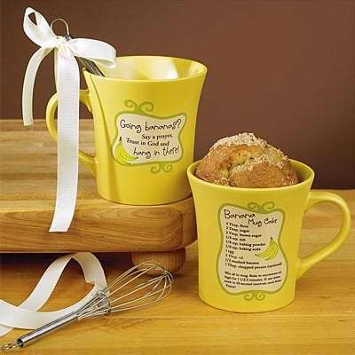 Abbey Press - Abbey Press 128212 Mug My Cup Runneth Over Say A Prayer Banana Mug Cake