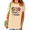 Apricot, variant on UNISHE White Positive Quote Graphic Shirt Women's Short Sleeve Crew Neck Flower Print Casual Pullover Tops