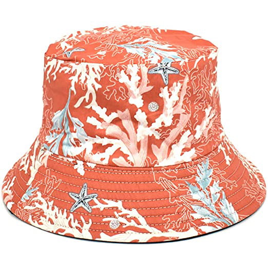 Summer Blue Shark Whale Printed Bucket Hats for Men Women Wide Brim Sun Hat  Beach Cap（7#） 