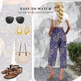 thumbnail image 5 of VDJ High Waisted Pants for Women Summer Beach Vacation Bohemian Trousers with Pockets Wide Leg Palazzo 2026 Trendy Capris Size XL, 5 of 8