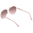 thumbnail image 4 of Rocawear Women's R3408 Semi Rimless Metal UV400 Protective Aviator Pilot Fashion Sunglasses, 62mm, 4 of 6