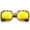 Yellow Tortoise / Orange Mirror, variant on sunglassLA Unisex Women's High Fashion Bold Bottom Cut Square Mirrored Lens Sunglasses (Yellow Tortoise / Orange Mirror) - 52mm