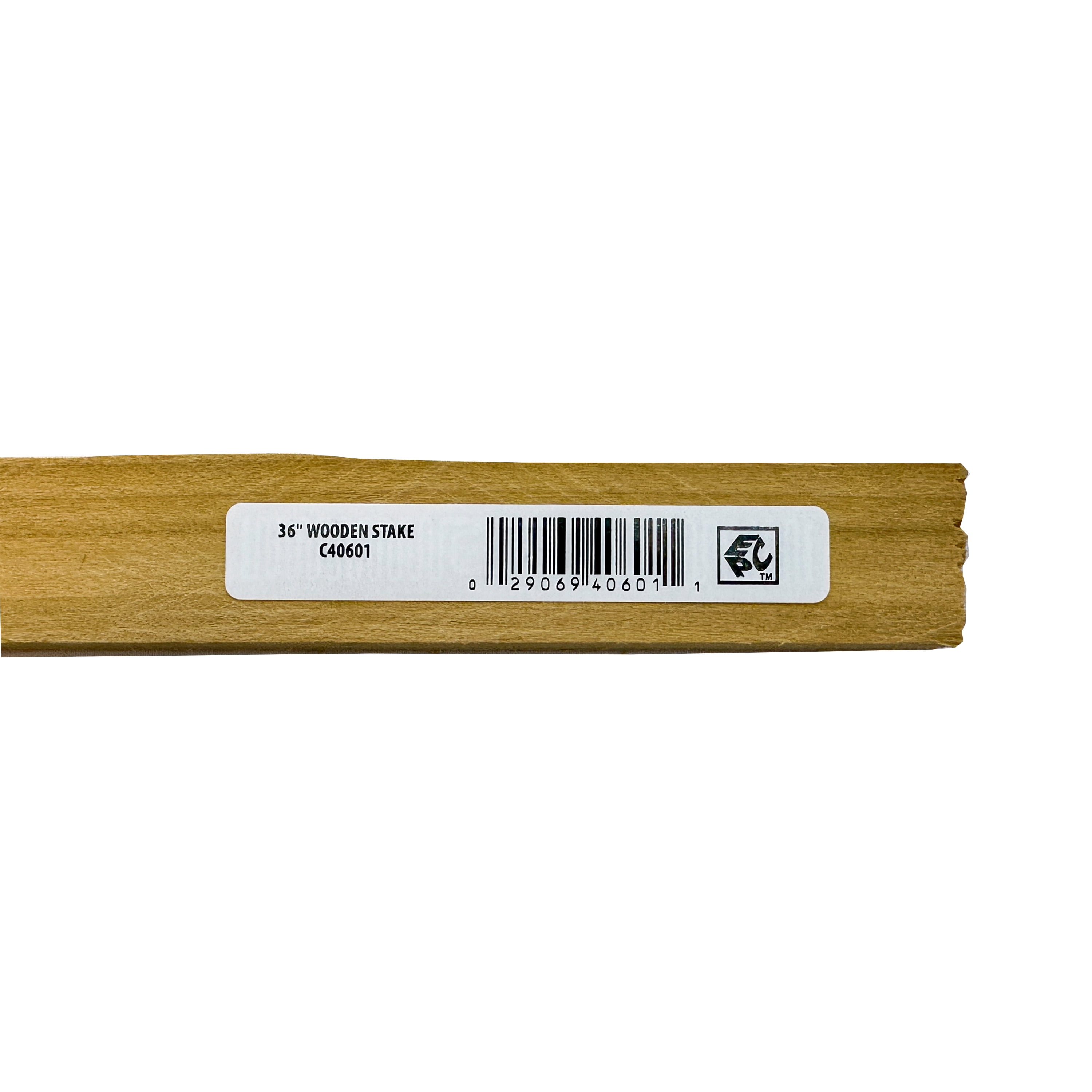 (4 pack) Hy-Ko 36-Inch Wooden Sign Stake for Garden Use, Natural, 1 Piece