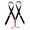 Black, variant on Fashion Suspenders for Men Women 2.5cm Wide X-back 4 Clips Adjustable Elastic Trouser Braces Straps Gifts for Dad Husband