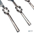 thumbnail image 4 of Elyon Reef Knot Reflective Silver 20 Piece Flatware Set Indian Artisan-Made Set Hand-Forged Stainless Steel Service for 4, 4 of 7