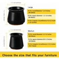 thumbnail image 3 of Protectores de sol en silicona para pies de chaise: Lote de 16 protecciones de pies de chaise en caucho para sol en madera dura para evitar los rayos y el ruido – Coussinets en feutre rubis, 3 of 5