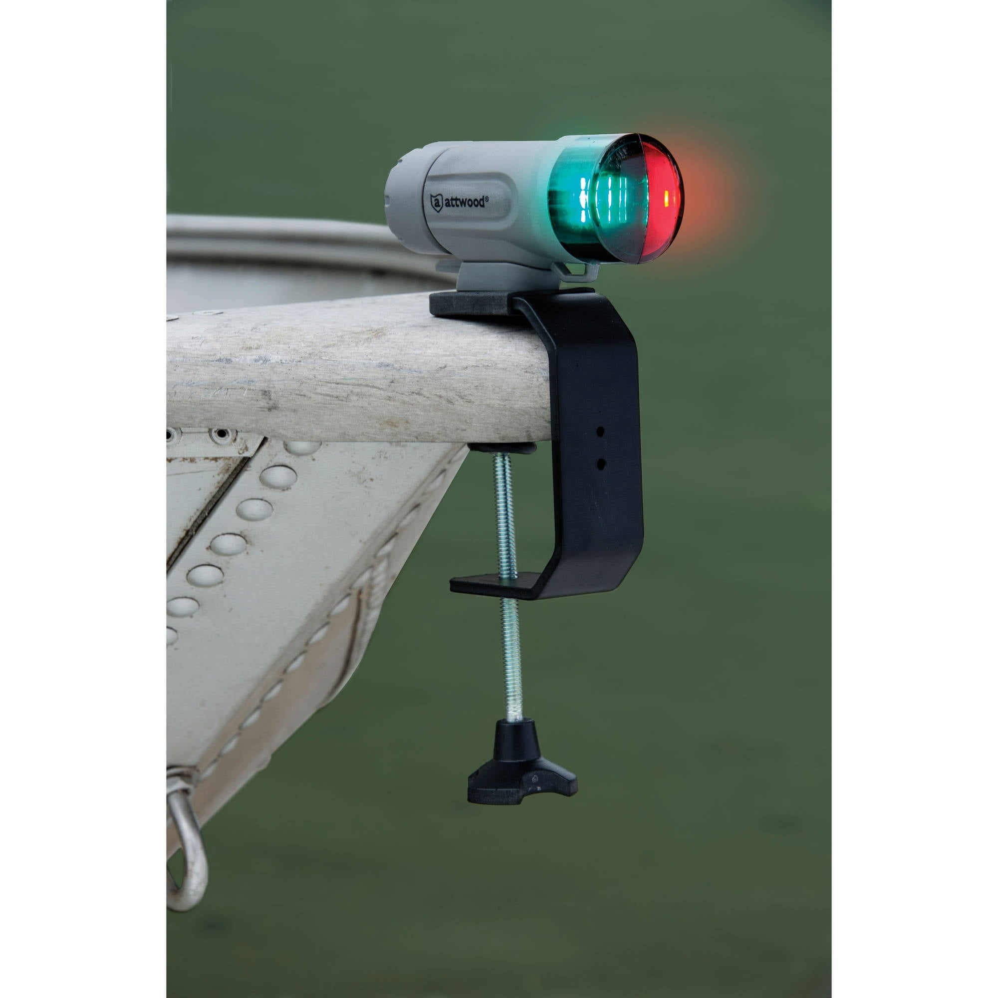 Attwood Portable LED Nav Light Kit Telescoping Gray Clamp-On #14194-7