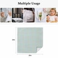thumbnail image 4 of Blue Green Cloth Napkins, Grid Checkered Plaid Gingham Lattice Trellis Washable and Reusable Dinner Napkins Set of 8, Table Napkin for Kitchen Party Birthday Wedding Hotel Housewarming 20"x20", 4 of 8
