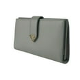 thumbnail image 2 of Pre-Owned PRADA City Calfskin Tab Wallet 1MV025 Light Gray Leather Women's Bifold Long, 2 of 10