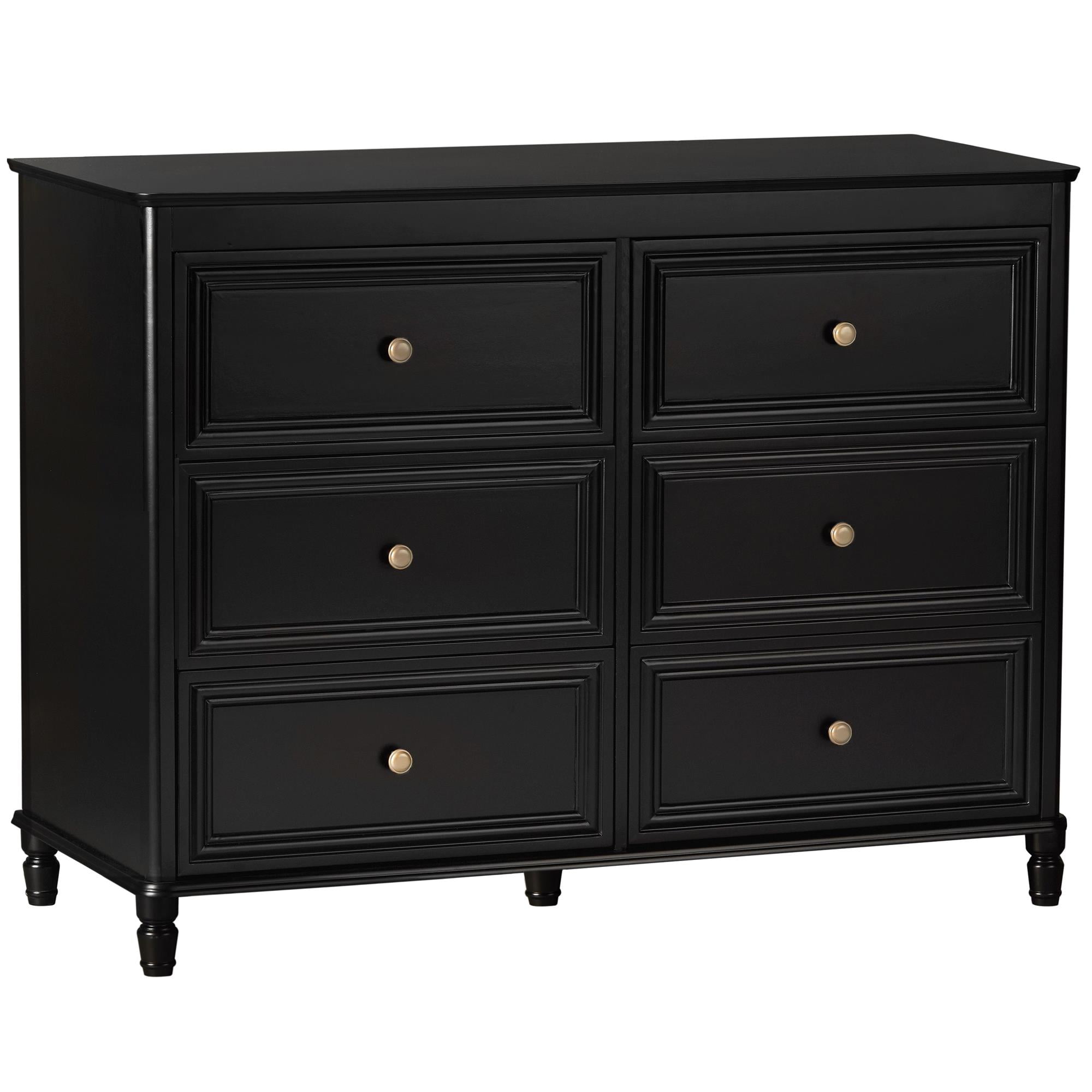 Little Seeds Piper Kids' 6-Drawer Dresser, Black