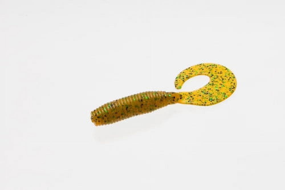 (2 pack) Zoom Fat Albert Curly Tail Grub Chartreuse Pearl Soft Plastic Jig Trailer