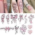 thumbnail image 1 of 10pcs Cute Hello Kitty Flower Arm Waterproof Long Lasting Tattoo Sticker, 1 of 6