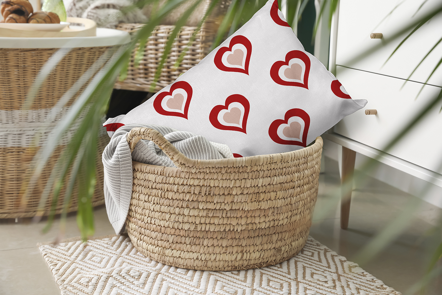 20" x 14" Simply Daisy Burnin' Love Polyester Indoor/Outdoor Pillow, Firecracker Qty 1