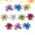 thumbnail image 3 of 10pcs Christmas Simulation Flower Decoration DIY Xmas Ornament Fake Flower Adornment for Home Party Random Color, 3 of 8