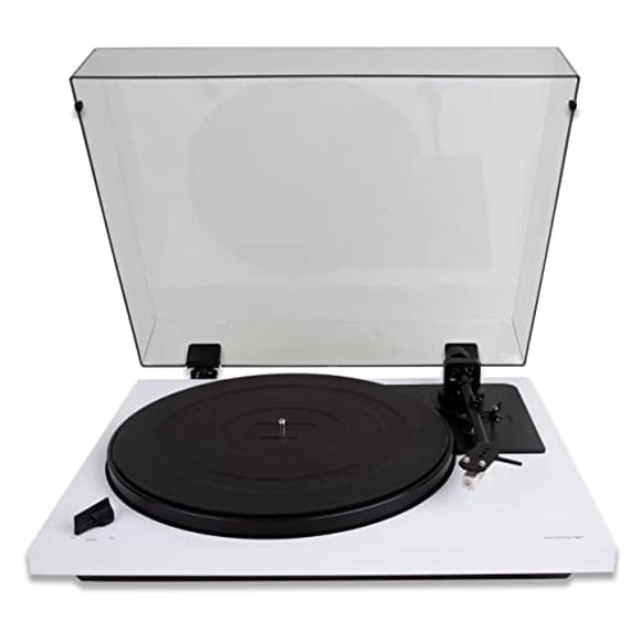Andover Audio SpinDeck 2 Tocadiscos para reproducción de discos de vinilo - Semiautomático, apto para principiantes con pies de aislamiento de goma, brazo y cartucho incluidos, compatible con Pro-Ject