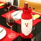 thumbnail image 2 of Inteprter Bolsas de cubierta de botella de vino tinto de Navidad de Santa Claus Decoración de cena de Navidad Kits de decoración para fiestas Inteprter JJ3582-00, 2 of 2